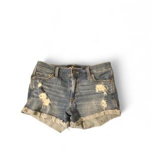 Hollister Blue Distressed Jean Shorts